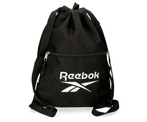 Reebok Boston Bag Sac à dos avec fermeture éclair Noir 35x46 cms Polyester