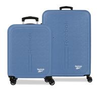 Reebok Boston Denim Set de Bagages 46x65x25 cm Rigide ABS Serrure à Combinaison Intégrée 56L 6.6 kg 4 Doubles Roues Bagage à Main