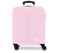 Reebok Boston Rose Clair Valise Cabine 40x55x20 cm Rigide ABS Serrure à Combinaison Intégrée 37L 2.6kg 4 Doubles Roues Bagage à Main