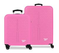 Reebok Boston Rose Set de Bagages 46x65x25 cm Rigide ABS Serrure à Combinaison Intégrée 93L 6.6 kg 4 Doubles Roues Bagage à Main par Joumma Bags