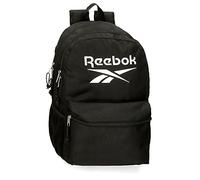 Reebok Boston Sac à Dos Scolaire Double Compartiment Noir 31x44x15 cms Polyester 20,46L