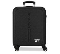 Reebok Boston Valise Cabine Noir 40x55x20 cm Rigide ABS Serrure à Combinaison Intégrée 37L 2.6kg 4 Doubles Roues Bagage à Main