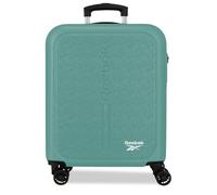 Reebok Boston Valise Cabine Vert Turquoise 40x55x20 cm Rigide ABS Fermeture à Combinaison Intégrée 37L 2.6kg 4 Doubles Roues Bagage à Main