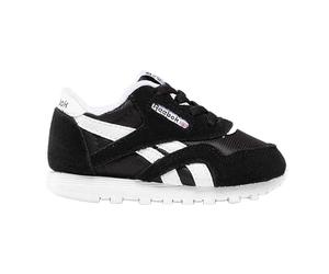 Reebok Boy's Cl Nylon Sneaker, Noir/Blanc, 4.5 UK Child