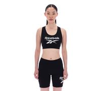 Reebok - Brassière de sport en coton avec logo ID, Black, Taille: 2XS