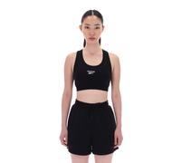 Reebok - Brassière de sport en coton avec petit logo ID, Black, Taille: XS