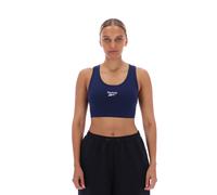 Reebok - Brassière de sport en coton avec petit logo ID, Vector Navy, Taille: S