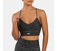 Reebok - Brassière de sport ID Train imprimée à dos triangulaire, Black/Grey 6, Taille: 2XS