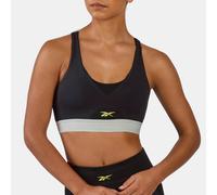 Reebok - Brassière de sport impact moyen RBK Lab, Black/Grey 1, Taille: M
