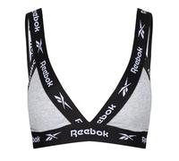 Reebok Soutien-Gorge Court en Coton sans Armatures pour Femme Haut, Opaque, Gris chiné
