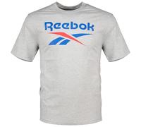 Reebok Bruno Big Logo Crew Neck SS T-Shirt pour Homme, Gris Clair Marl, XL