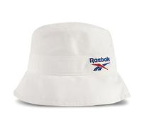 Reebok Chapeau bob Standard avec Logo CYCLED avec Bandeau Absorbant l'humidit, Blanc avec Vecteur Rouge et Bleu