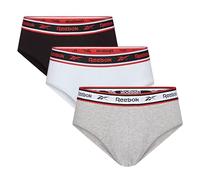 Reebok Chase Lot de 3 Slips pour Homme Noir/Blanc/Gris, S