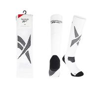 Reebok Chaussette Technique Unisexes - Haute Performance, Compression Running, Respirante, Pour Course, Gym, Entraînement Intensif, Lavable, Lot de 1 Paire, Taille 43-45, Blanc