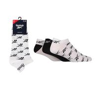 Reebok Chaussettes Basses Unisexes - Confortables, Coton Respirant, Pour Marche, Sport Fitness, Usage Quotidien, Lavables, Coupe Basse, Lot de 3 Paires, Taille 43-45, Blanc Combo