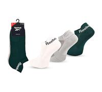 Reebok Chaussettes Basses Unisexes - Confortables, Coton Respirant, Pour Marche, Sport Fitness, Usage Quotidien, Lavables, Coupe Basse, Lot de 3 Paires, Taille 43-45, Collegiate