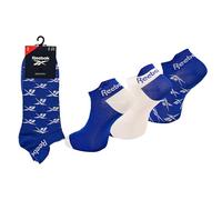 Reebok Chaussettes Basses Unisexes - Confortables, Coton Respirant, Pour Marche, Sport Fitness, Usage Quotidien, Lavables, Coupe Basse, Lot de 3 Paires, Taille 40-42, Sky