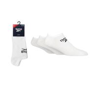 Reebok Chaussettes Core LowCut - Chaussettes Unisexes, Confortables, Coton Respirant, Pour Sport Fitness Quotidien, Epouse la forme du Pied, Lot de 3 Paires, Taille 40-42, Blanc