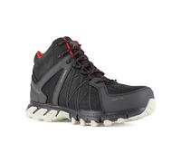 Reebok - Chaussures de sécurité Montantes Noire et Rouge en Cuir imperméable Embout Aluminium Trail Grip S3 SRC 46 - Noir/Rouge