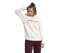 Reebok Cl F Linear Crew Sweat-Shirt pour Femme, Femme, Maillot de survêtement, FT8208, Rose (glapnk), XXS