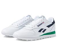 Reebok Classic Leather L, Blanc-Ice, Blanc Vector Navy Glen Green, 13.5 Women/12 Men
