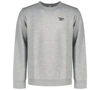 Reebok - Sweat-shirt à col rond en polaire avec petit logo ID, Homme, Light Grey Marl, Taille: 2XL