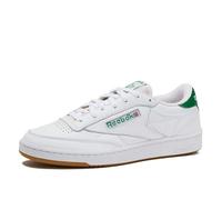 Reebok Club C 85 Baskets de tennis vintage pour homme, chaussures décontractées blanches, pointure 40 à 48, Chaussures Blanc/Vert Glen/Caoutchouc Gomme 1, 47 EU
