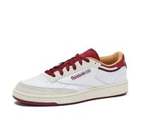 Reebok Club C 85 Chaussures de tennis pour homme Style décontracté Blanc, Blanc/rouge rétro/craie, 42 EU