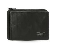 Reebok Club Porte-Monnaie avec Porte-Cartes Noir 11x7x1,5 cm Cuir, Noir, Talla única, Porte-Monnaie avec Porte-Cartes