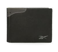 Reebok Club Portefeuille Horizontal avec Portefeuille Noir 11,5 x 8 x 1 cm Cuir, Noir, Talla única, Portefeuille Horizontal avec Porte-Monnaie