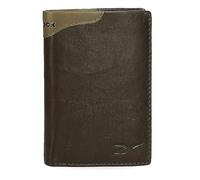 Reebok Club Portefeuille Vertical avec Porte-Monnaie Marron 8,5 x 11,5 x 1 cm Cuir, Marron, Talla única, Portefeuille Vertical avec Porte-Monnaie