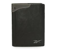 Reebok Club Portefeuille Vertical avec Porte-Monnaie Noir 8,5 x 10,5 x 1 cm Cuir, Noir, Talla única, Portefeuille Vertical avec Porte-Monnaie