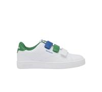 Reebok Court Clean Hook & Loop Straps Baskets Blanc/Glengreen/TWILIGHTBLUE, 34 EU, Blanc Glengreen Twilightblue, 34 EU