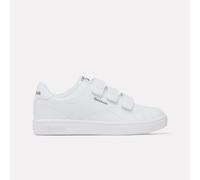 Reebok Court Clean Hook & Loop Straps Sneaker, White/White/GREY4, 30,5 EU, Blanc Blanc Gris 4, 30.5 EU