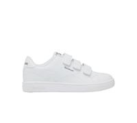 Reebok Court Clean Hook & Loop Straps Sneaker, White/White/GREY4, 31,5 EU, Blanc Blanc Gris 4, 31.5 EU