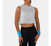 Reebok - Débardeur graphique court Lux pour femme, Grey Marl, Taille: L