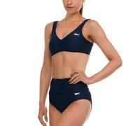 Reebok Ensemble bikini brassière pour femme, bas de bikini taille haute, maillot de bain athlétique et sportif, bleu marine, Taille S