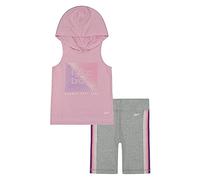 Reebok Ensemble Tod Hood Top Y Short Ensemble Sport Filles, Garçon, Ensemble Sportif, C23921RGI, Rose (Lt), 2 años