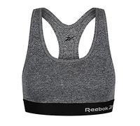 Reebok Femme, Haut Court de Sport Extensible sans Fil avec Dos Nageur-Gris chiné