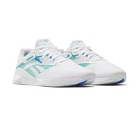 Reebok Femme Nano X4 Sneaker, FTWR White/Unleashed Green/Kinetic Blue, 40.5 EU