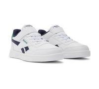Reebok Garçon Court Advance Elastic & Top Strap, Ftwrwhite Vectornavy Glengreen, 34 EU