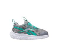 Reebok Garçon Fille Rush Runner Slip-on Sneaker, GREY3/UNLEASHEDGREEN/WHITE, 22 EU