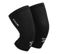 Reebok Genouillères de compression pour homme et femme - Manches extensibles antidérapantes - Tissu respirant, compression ciblée pour plus de confort - Taille L - Noir