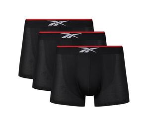 Reebok Glynn Boxers For Men | Pack of 3 Sports Trunks, Breathable & Stretchable Men's Underwear | Multipack Boxer Shorts, Black