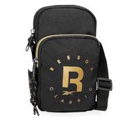 Reebok Gold Petit Sac à bandoulière Noir 11 x 17,5 x 4 cm Polyester by Joumma Bags
