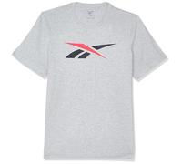 Reebok GS Vector T-Shirt, Gris chiné/Rouge Vector, L