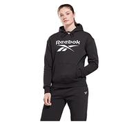 Reebok Polaire avec Grand Logo Haut de survêtement à Capuche, Noir, M Femme