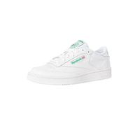 Reebok Homme Baskets Club 85 en Cuir, White/Green, 36.5 EU