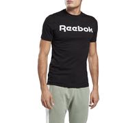 Reebok Homme Graphic Series Linear Logo T-Shirt, Black/White, XXL EU