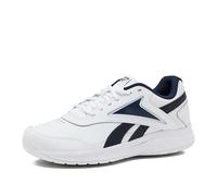 Reebok Homme Walk Ultra 7 DMX Max Walking Sneakers for Men Chaussure de Marche, Blanc/Bleu Marine/Bleu Roi collégial, 44.5 EU